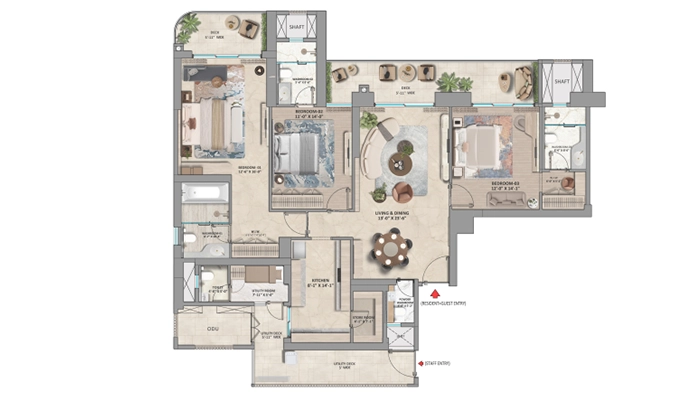 Whiteland Westin Residence Floor plan