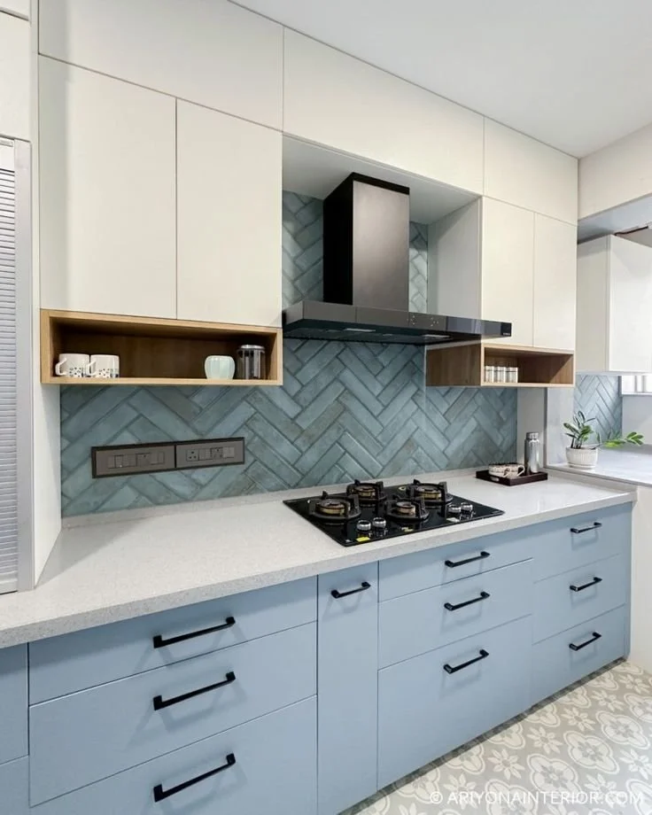 crimson modular kitchen